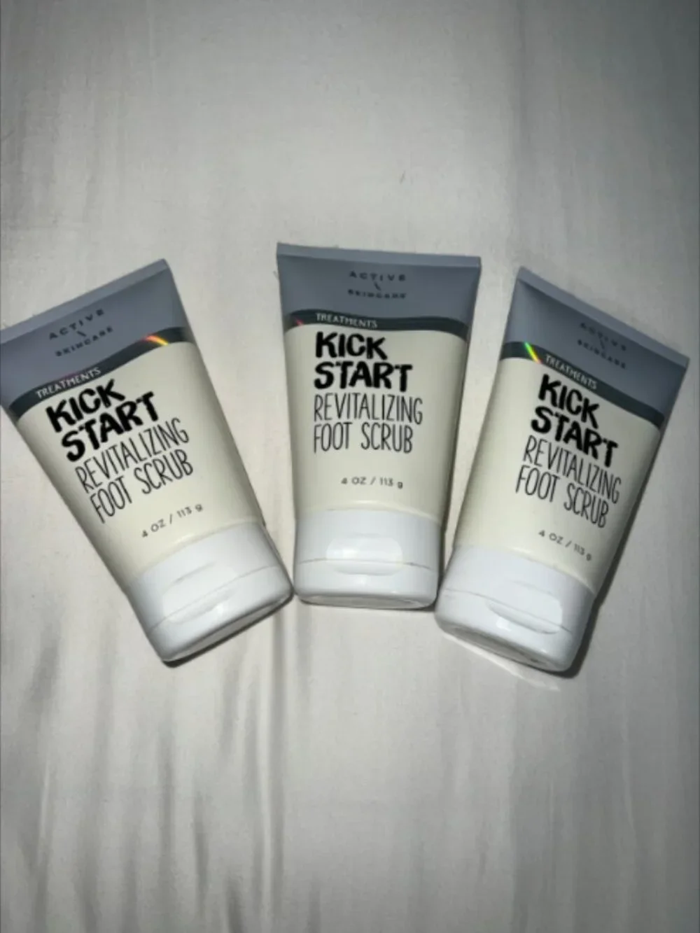 THREE (3) NEW bath & body works revitalizing foot scrub (discontinued)